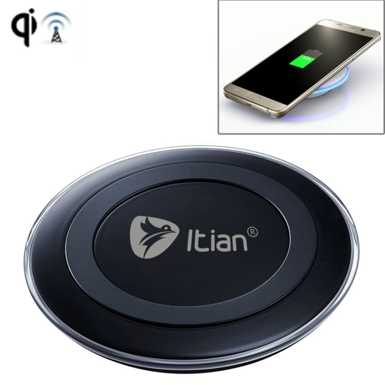 Itian A5 Qi Standard Circular Wireless Charger  for iPhone 8 / 8 Plus / X &  Galaxy S6 / S6 edge+ / Note 5 / Nokia / LG / iPhone / HTC and Other Mobile Phone