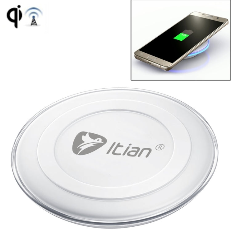 Itian A5 Qi Standard Circular Wireless Charger  for iPhone 8 / 8 Plus / X &  Galaxy S6 / S6 edge+ / Note 5 / Nokia / LG / iPhone / HTC and Other Mobile Phone