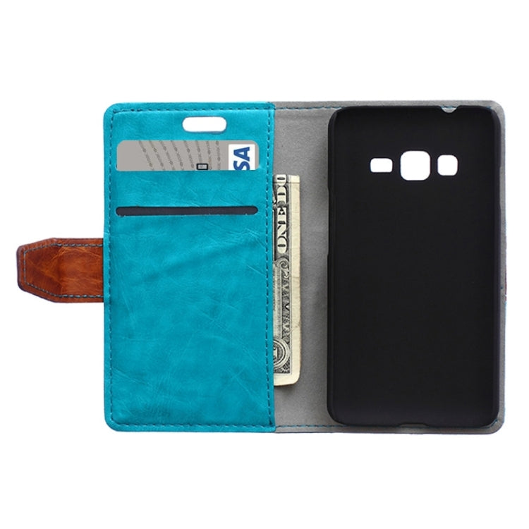 Crazy Horse Texture Horizontal Flip Color Matching Leather Case with Card Slots & Wallet & Holder for Samsung Z1 / Z130