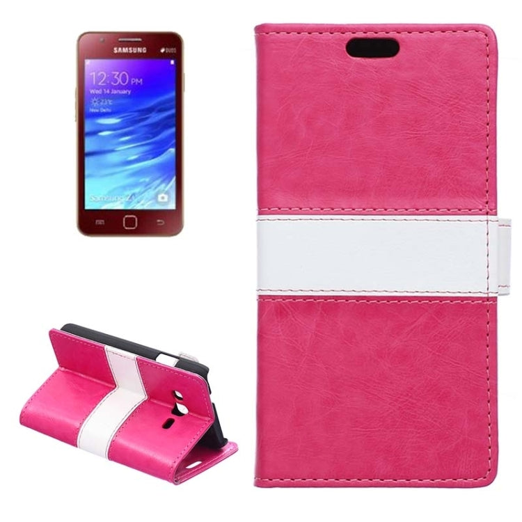 Crazy Horse Texture Horizontal Flip Color Matching Leather Case with Card Slots & Wallet & Holder for Samsung Z1 / Z130