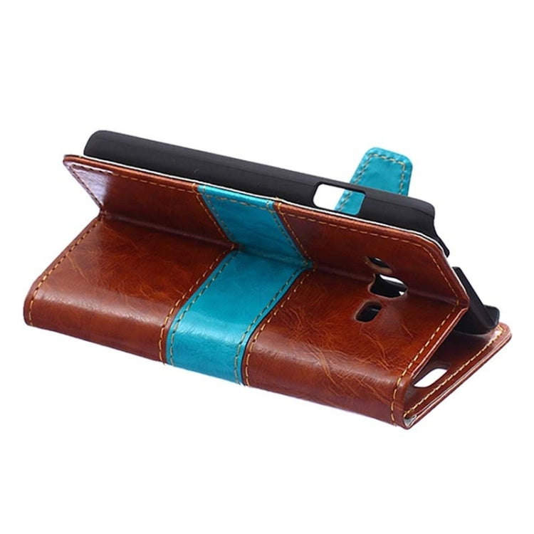 Crazy Horse Texture Horizontal Flip Color Matching Leather Case with Card Slots & Wallet & Holder for Samsung Z1 / Z130