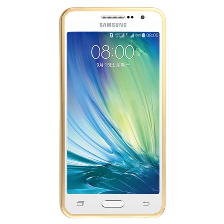 Fashionable Electroplating Push Pull Back Shell Cover + Metal Bumper Frame for Galaxy Grand Prime / G530
