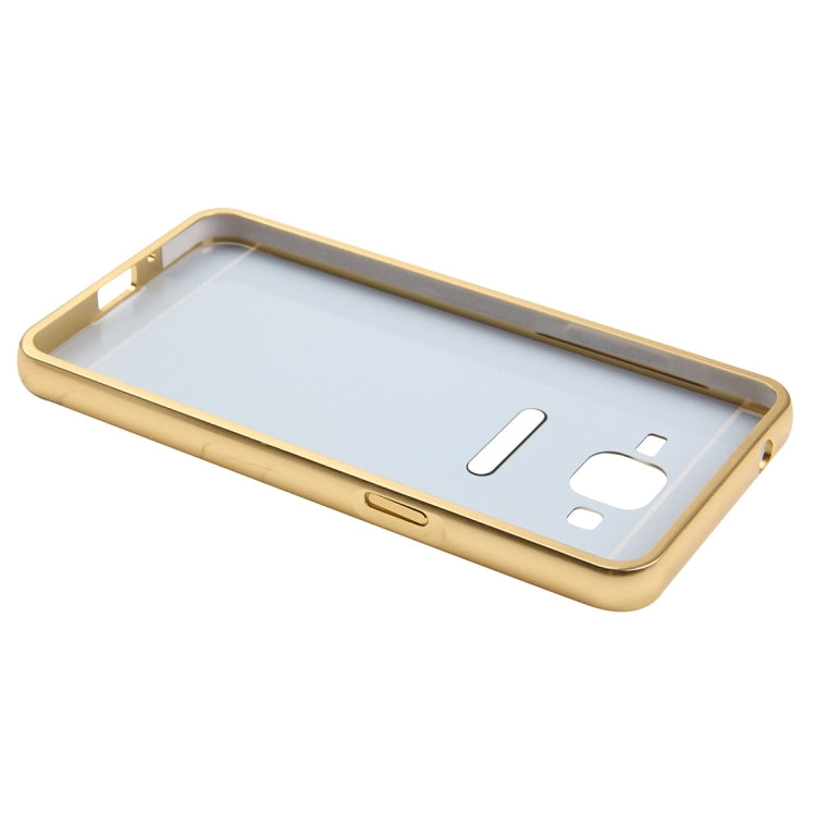 Fashionable Electroplating Push Pull Back Shell Cover + Metal Bumper Frame for Galaxy Grand Prime / G530
