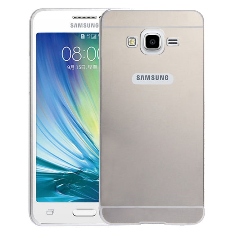 Fashionable Electroplating Push Pull Back Shell Cover + Metal Bumper Frame for Galaxy Grand Prime / G530