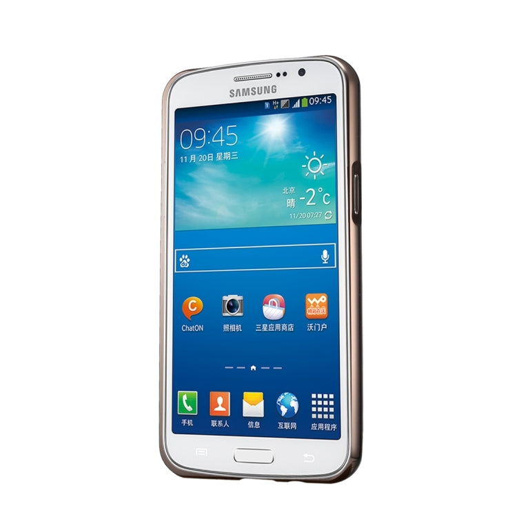 Fashionable Electroplating Push Pull Back Shell Cover + Metal Bumper Frame for Galaxy Grand 2 / G7106