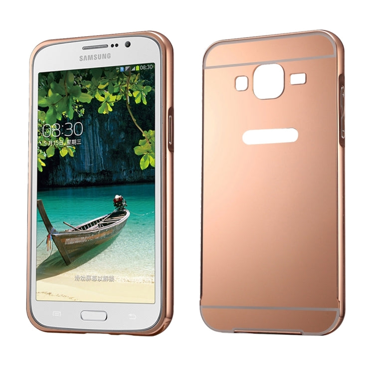 Fashionable Electroplating Push Pull Back Shell Cover + Metal Bumper Frame for Galaxy Mega 5.8 / i9152