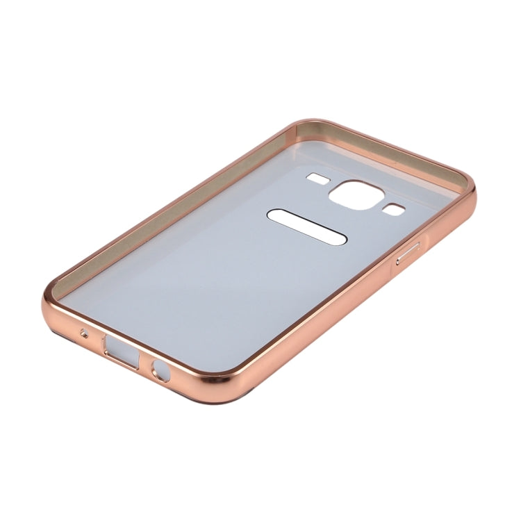 Fashionable Electroplating Push Pull Back Shell Cover + Metal Bumper Frame for Galaxy Mega 5.8 / i9152