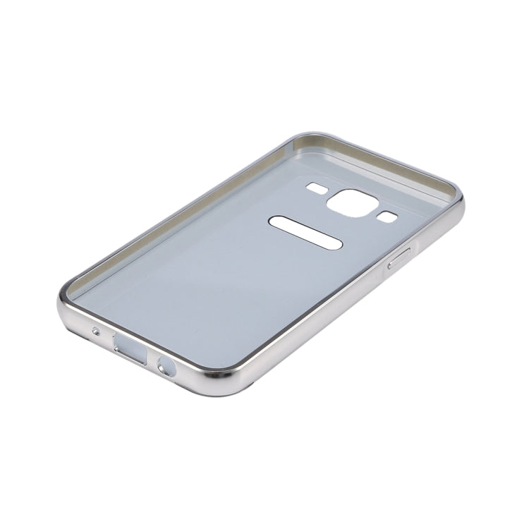 Fashionable Electroplating Push Pull Back Shell Cover + Metal Bumper Frame for Galaxy Mega 5.8 / i9152
