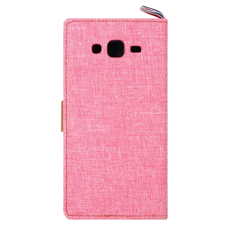 Denim Texture Horizontal Flip Leather Case with Magnetic Snap & Card Slots & Holder & Sling for Galaxy J3 / J3109