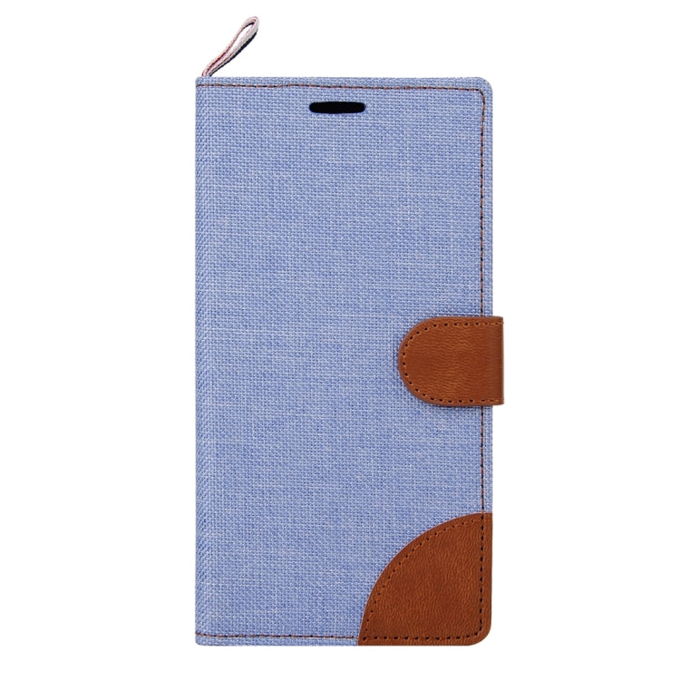 Denim Texture Horizontal Flip Leather Case with Magnetic Snap & Card Slots & Holder & Sling for Galaxy J3 / J3109