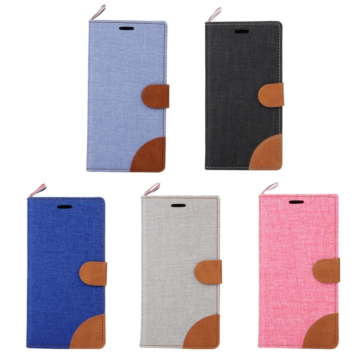 Denim Texture Horizontal Flip Leather Case with Magnetic Snap & Card Slots & Holder & Sling for Galaxy J3 / J3109