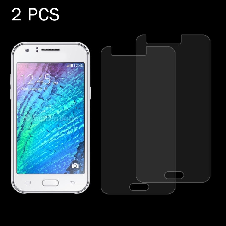 2 PCS for Galaxy J1 Ace / J110 0.26mm 9H Surface Hardness 2.5D Explosion-proof Tempered Glass Screen Film