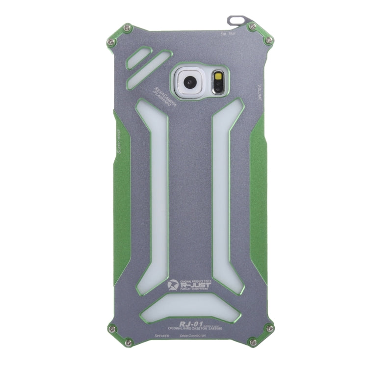 For Galaxy Note 5 / N920 Professional and Powerful Dustproof Shatter-resistant Shockproof Carbon Fibre Metal Protective Case with Hook(Green)