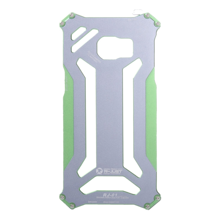 For Galaxy Note 5 / N920 Professional and Powerful Dustproof Shatter-resistant Shockproof Carbon Fibre Metal Protective Case with Hook(Green)