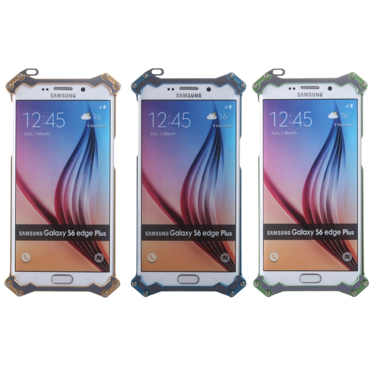 For Galaxy S6 Edge+ / G928 Professional and Powerful Dustproof Shatter-resistant Shockproof Carbon Fibre Metal Protective Case with Hook (Green)