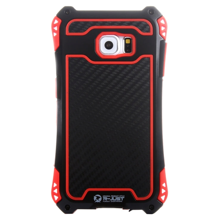 For Galaxy Note 5 / N920 Professional and Powerful Dustproof Shatter-resistant Shockproof Tiny Waist Transformers Style Carbon Fibre Metal Protective Case with Tempered Glass Front Film Cover