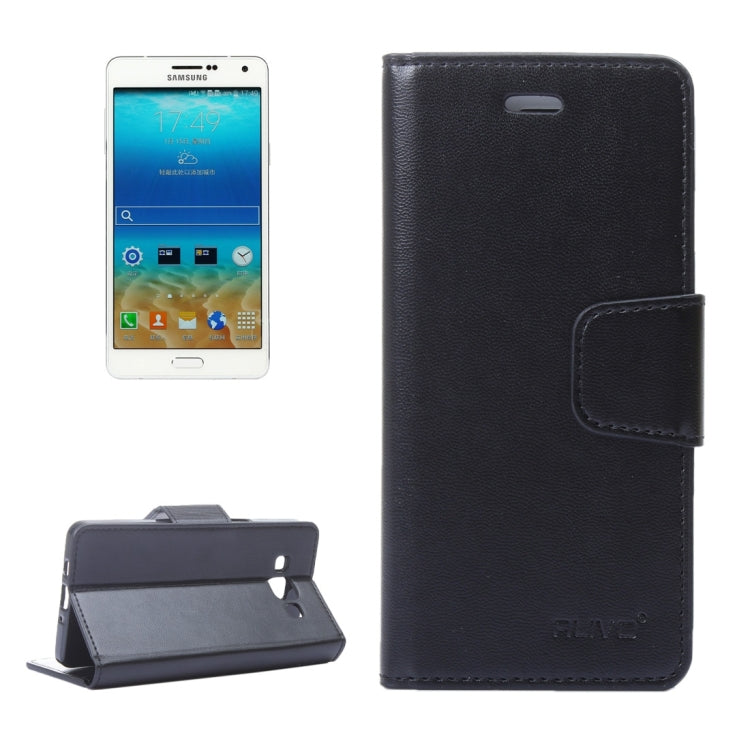 For Galaxy A7 / A700 ALIVO Horizontal Flip Solid Color Oil Edge Leather Case with Card Slots & Holder & Wallet