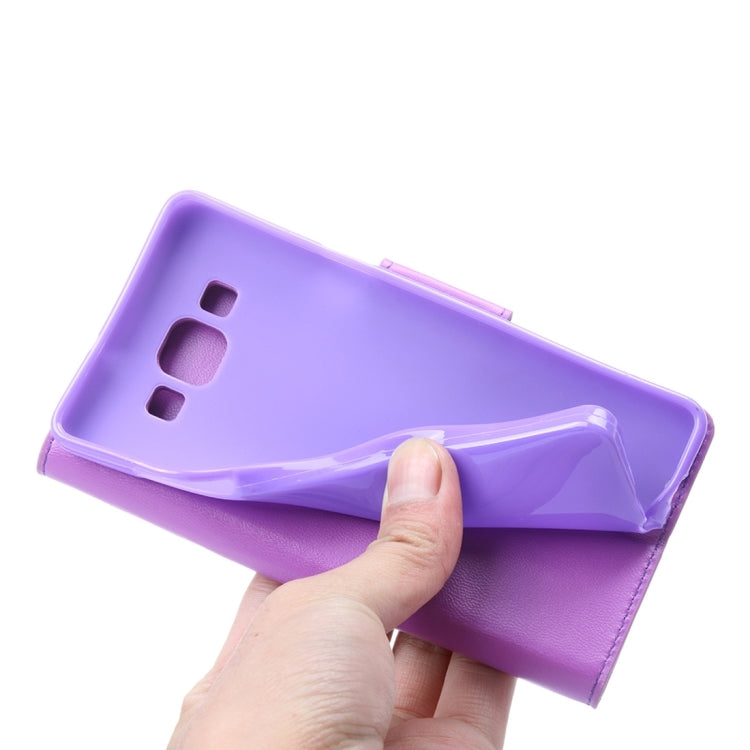 For Galaxy A7 / A700 ALIVO Horizontal Flip Solid Color Oil Edge Leather Case with Card Slots & Holder & Wallet