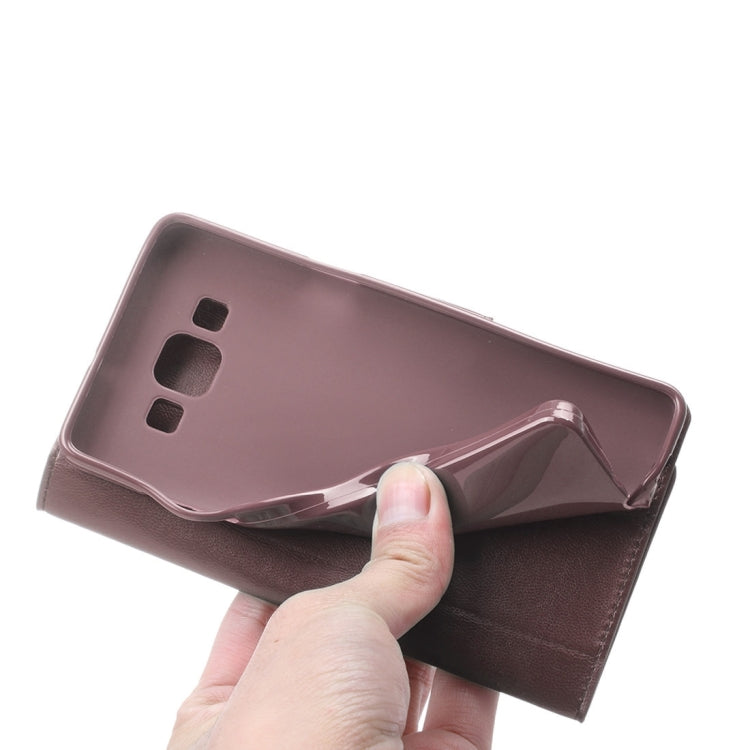 For Galaxy A7 / A700 ALIVO Horizontal Flip Solid Color Oil Edge Leather Case with Card Slots & Holder & Wallet