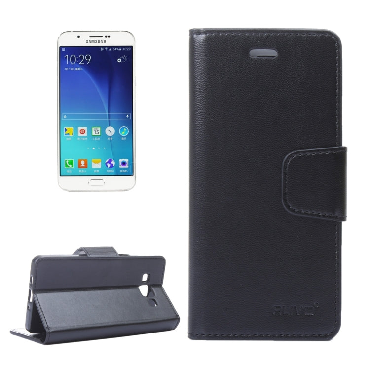 For Galaxy A8 / A800 ALIVO Horizontal Flip Solid Color Oil Edge Leather Case with Card Slots & Holder & Wallet