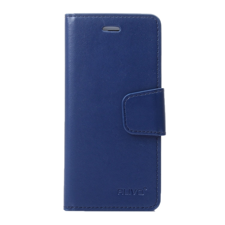 For Galaxy A8 / A800 ALIVO Horizontal Flip Solid Color Oil Edge Leather Case with Card Slots & Holder & Wallet