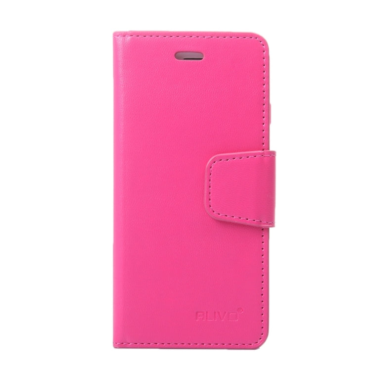 For Galaxy A8 / A800 ALIVO Horizontal Flip Solid Color Oil Edge Leather Case with Card Slots & Holder & Wallet