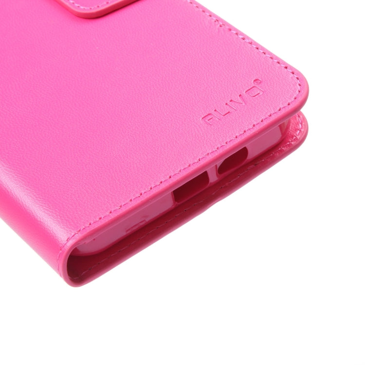 For Galaxy A8 / A800 ALIVO Horizontal Flip Solid Color Oil Edge Leather Case with Card Slots & Holder & Wallet