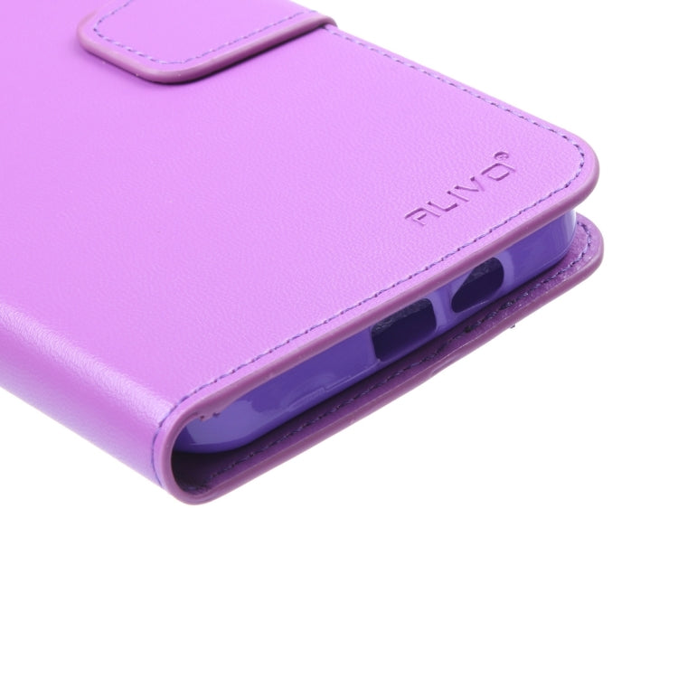 For Galaxy A8 / A800 ALIVO Horizontal Flip Solid Color Oil Edge Leather Case with Card Slots & Holder & Wallet