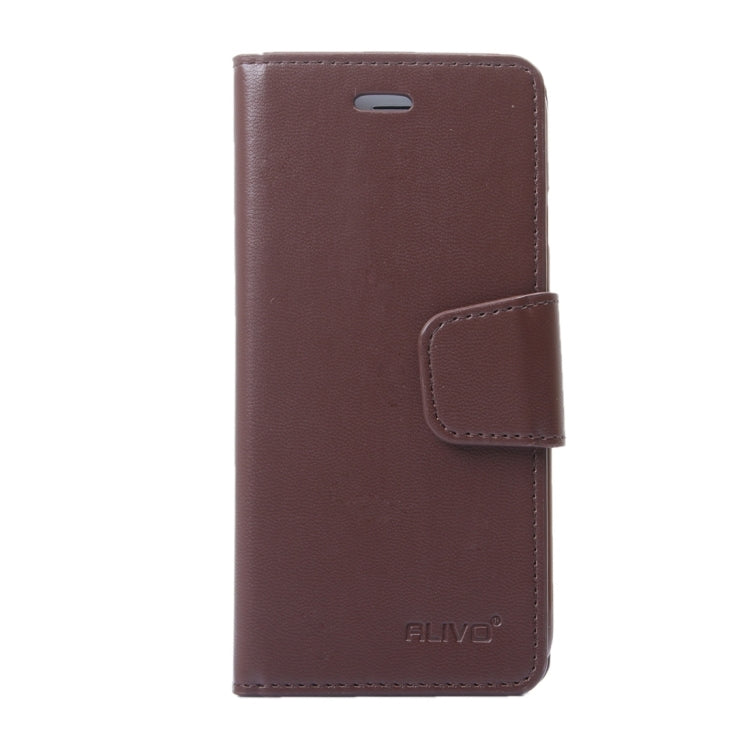 For Galaxy A8 / A800 ALIVO Horizontal Flip Solid Color Oil Edge Leather Case with Card Slots & Holder & Wallet