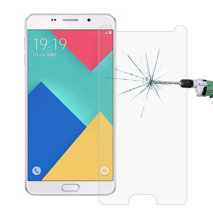 100 PCS for Galaxy A9 / A900 0.26mm 9H Surface Hardness 2.5D Explosion-proof Tempered Glass Screen Film