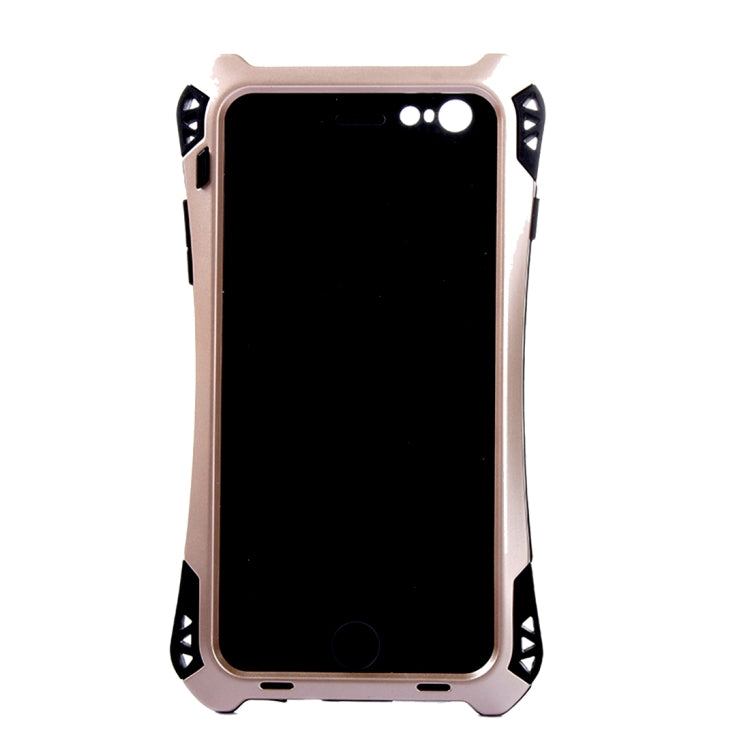 For Galaxy S6 Edge / G925 Professional and Powerful Dustproof Shatter-resistant Shockproof Tiny Waist Transformers Style Carbon Fibre Metal Protective Case with Tempered Glass Front Film Cover