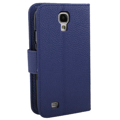 Lichi Texture Horizontal Flip Button Leather Case with Credit Card Slots & Holder for Galaxy