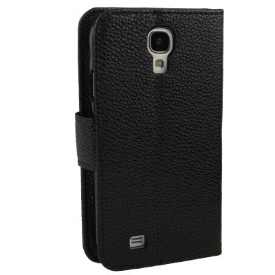 Lichi Texture Horizontal Flip Button Leather Case with Credit Card Slots & Holder for Galaxy