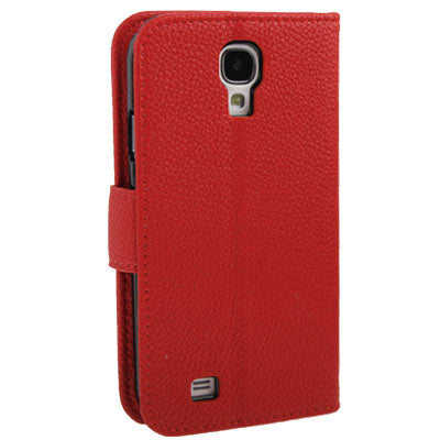 Lichi Texture Horizontal Flip Button Leather Case with Credit Card Slots & Holder for Galaxy