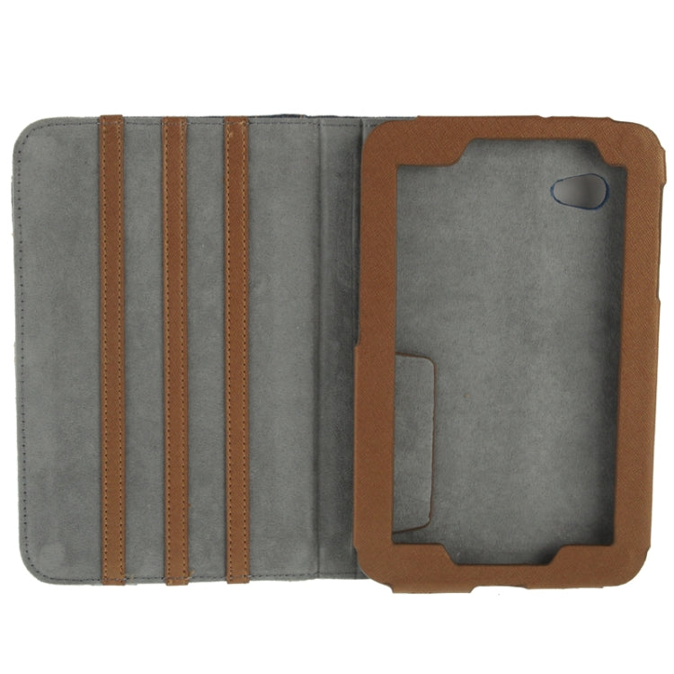 Jeans Styles Leather Case with 3-angle Holder for Galaxy Tab 2 (7.0) / P3100(Black)