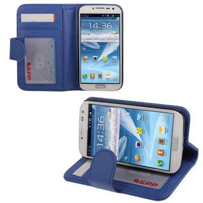 Horizontal Flip Leather Case with Card Slots & Holder for Galaxy S IV / i9500