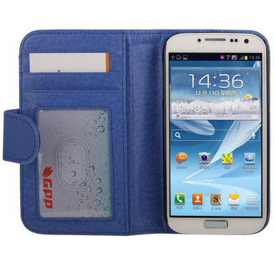 Horizontal Flip Leather Case with Card Slots & Holder for Galaxy S IV / i9500