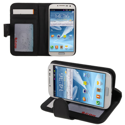 Horizontal Flip Leather Case with Card Slots & Holder for Galaxy S IV / i9500