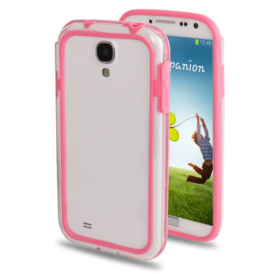 Transparent Silicon + Plastic Bumper Frame for Galaxy S IV / i9500
