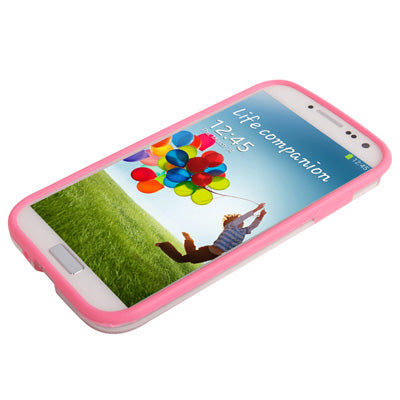 Transparent Silicon + Plastic Bumper Frame for Galaxy S IV / i9500