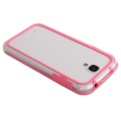 Transparent Silicon + Plastic Bumper Frame for Galaxy S IV / i9500