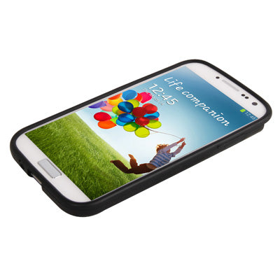 Pure Color Anti-static Silicon + Plastic Bumper Frame for Galaxy S IV / i9500(Black)