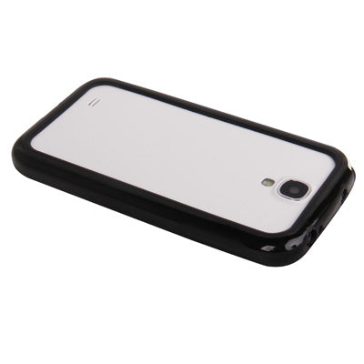 Pure Color Anti-static Silicon + Plastic Bumper Frame for Galaxy S IV / i9500(Black)