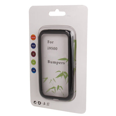 Pure Color Anti-static Silicon + Plastic Bumper Frame for Galaxy S IV / i9500(Black)