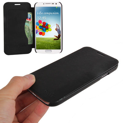 Dcool Natural Texture Horizontal Flip Leather Case with Credit Card Slots for Galaxy S IV / i9500