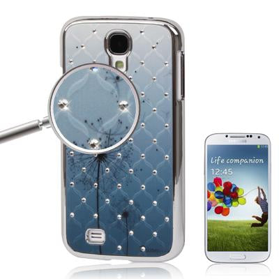 Dandelion Pattern Luxury Bling Diamond Encrusted Plating Skinning Case for Galaxy S IV / i9500