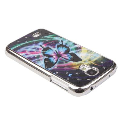 Butterfly Pattern Luxury Bling Diamond Encrusted Plating Skinning Case for Galaxy S IV / i9500
