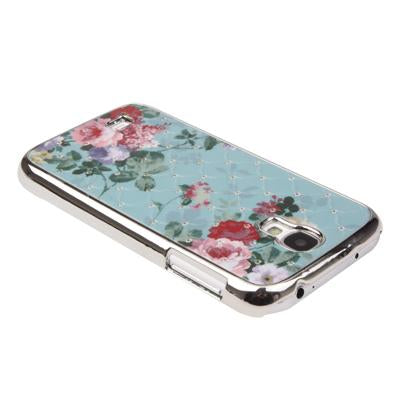 Peony Pattern Luxury Bling Diamond Encrusted Plating Skinning Case for Galaxy S IV / i9500