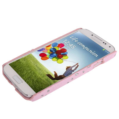 Flowers Pattern Shimmering Powder Plastic Case for Galaxy S IV / i9500(Pink)