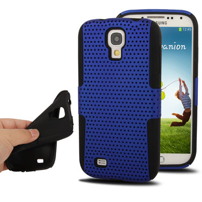 Plastic + Silicon Mesh Combination Case for Galaxy S IV / i9500